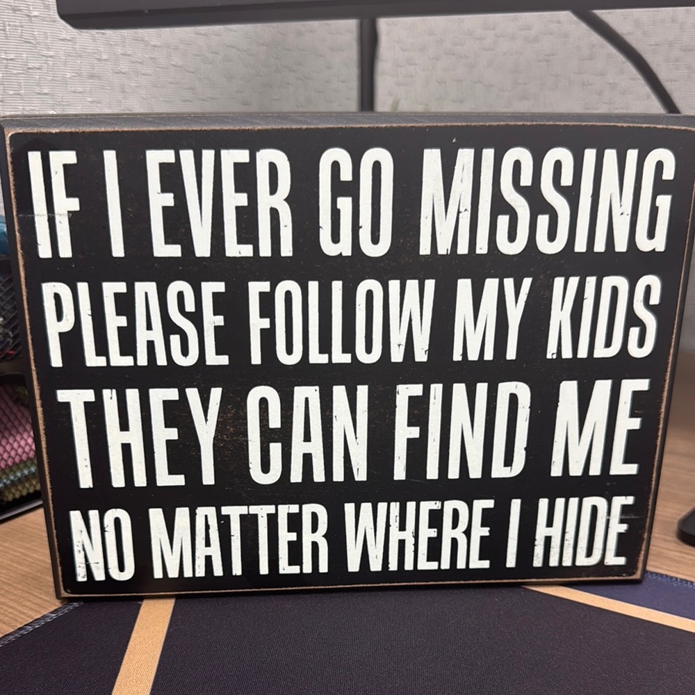 Black and White Wall Decor Sign